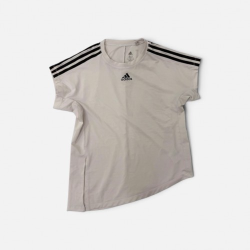 Adidas 3-Stripes Γυναικείο Oversized T-Shirt Εκρού